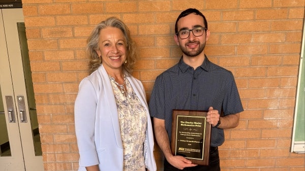 Joshua Grumski-Flores honored with Charles Wexler Mathematics Prize